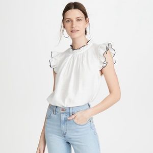 English factory ruffle blouse size L NWOT